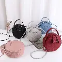 Sac pour femmes mignon petit sac rond bandoulière diagonale (Commande min 20)